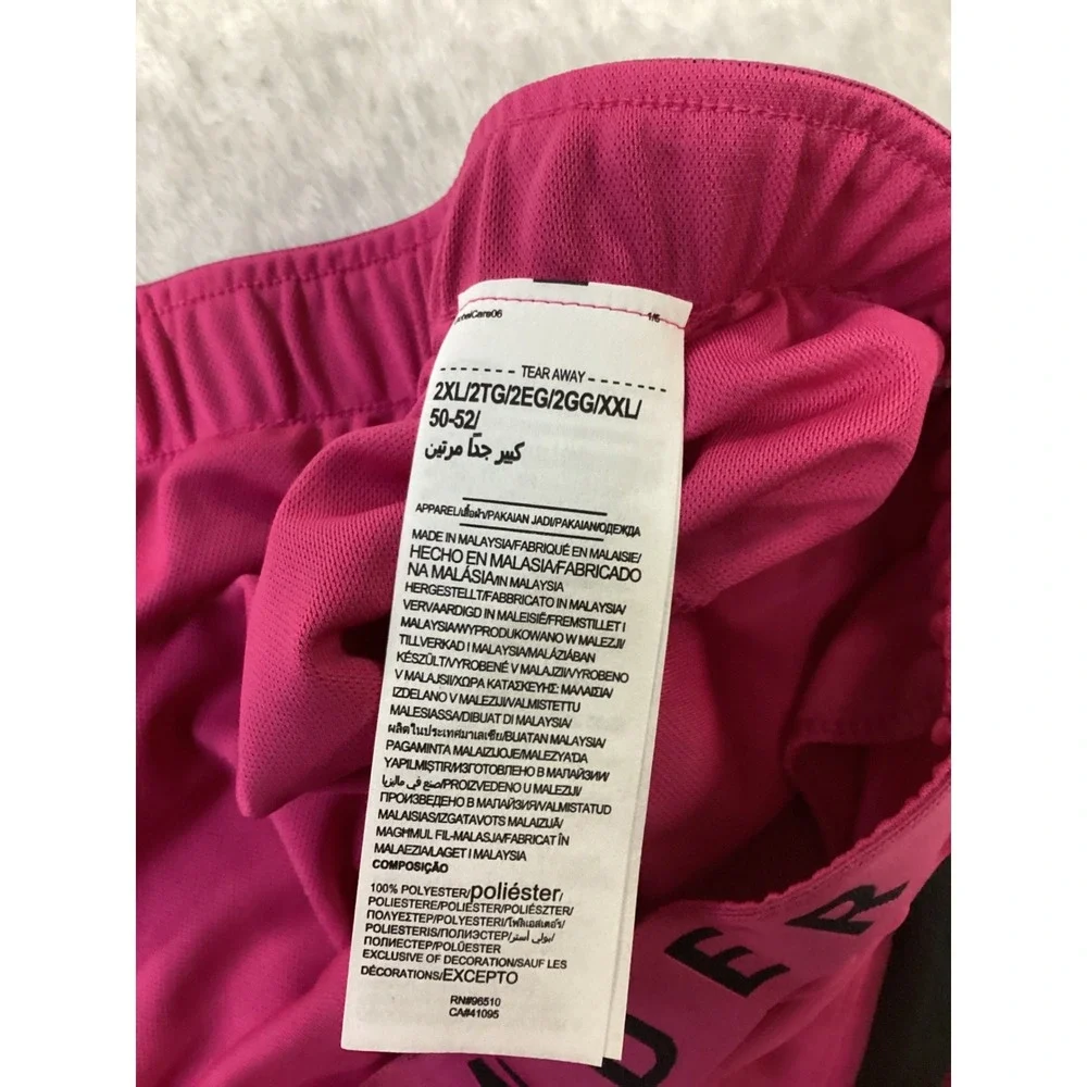 Under Armour Womens Play Up Shorts 3.0 Pink Black 1344552-686 Plus Size 2XL NEW
